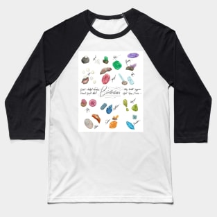 Watercolor Birthstones Baseball T-Shirt